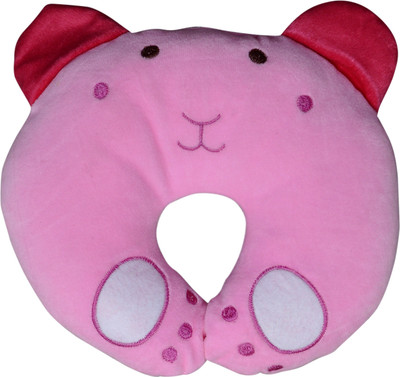 InEffable Polyester Pellets Travel Pillow Pack of 1 bight color(Pink)