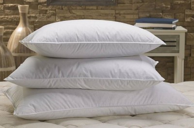 AVI Polyester Fibre Solid Body Pillow Pack of 3(White)