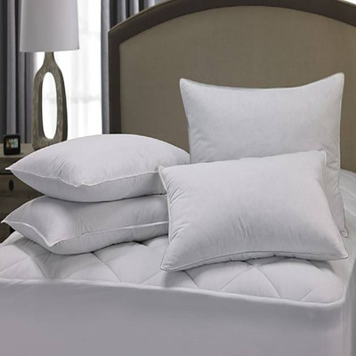 AVI Polyester Fibre Solid Body Pillow Pack of 4(White)