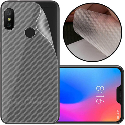 CASE CREATION Xiaomi Redmi Note 6 Mobile Skin(3D Carbon Fibre Transparent Back Skin Matte Finish)