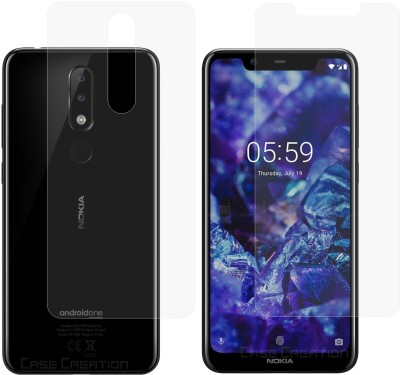 CASE CREATION Front and Back Screen Guard for Nokia 5.1 Plus(Pack of 2)