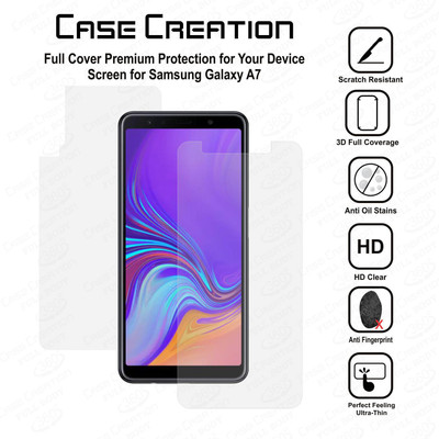 CASE CREATION Front and Back Screen Guard for Samsung Galaxy A7 2018 Edition(Pack of 2)