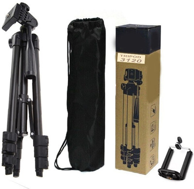 CASADOMANI New Collection 3120 Portable tripod||360 degree tripod|| Foldable triopod|| Camera stand|| Mobile Tripod|| Aluminum Portable tripod|| Camera mount|| Extendable tripod||Three-Dimensional Head & Quick Release Plate Tripod(Black, Supports Up to 1500 g)