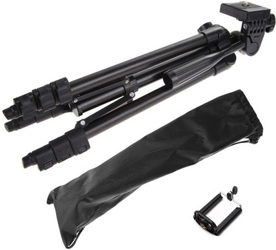 CASADOMANI 3120 Portable tripod||360 degree tripod|| Foldable triopod|| Camera stand|| Mobile Tripod|| Aluminum Portable tripod|| Camera mount|| Extendable tripod||Three-Dimensional Head & Quick Release Plate Tripod(Black, Supports Up to 1500 g)