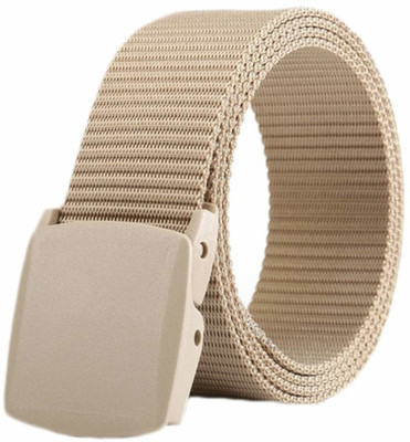 ZORO Men Evening, Party, Casual Beige Nylon Belt
