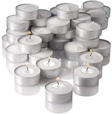 TGB WAX TEA LIGHT CANDLE ( DIYA CANDLE ) ( PACK OF 50 ) Candle(White, Pack of 50)