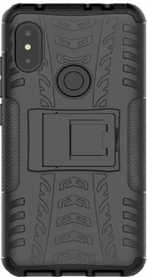 SoftTech Back Cover for Mi Redmi Note 6 Pro(Black, Rugged Armor, Pack of: 1)
