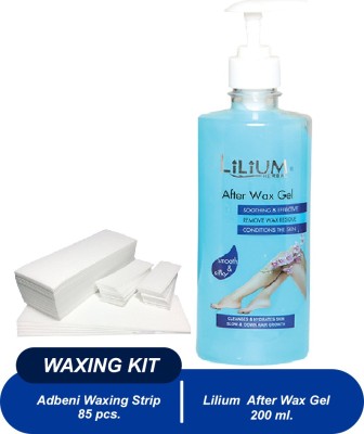 LILIUM Waxing Kit After Wax Gel200ml With Waxing Strip100PCs(2 Items in the set)