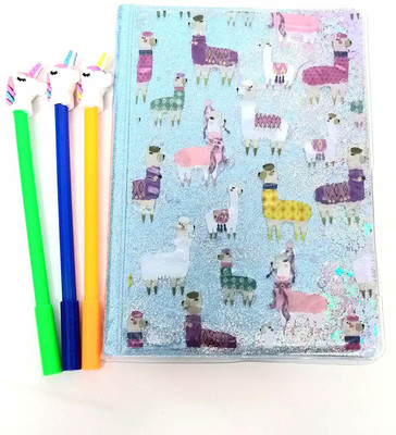 Prezzie Villa Unicorn Water Diary with 3 Colourful Unicorn Pens Pen Gift Set(Ink Color - Multicolor)