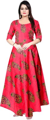 MUDRIKA Women Maxi Red Dress