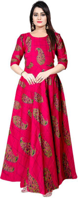 PVR Flared/A-line Gown(Red)