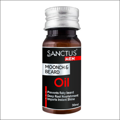 

SANCTUS Moonch & Beard Oil -30ml - Advanced Formula To Control Beard Dandruff And Imparts Insta - Shine & Detangling Effect (Enriched With Argan, Almond & Jojoba Oil)(30 ml)