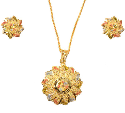 Frolics India Brass Gold-plated Gold Jewellery Set(Pack of 1)