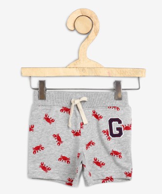 GAP Short For Girls Casual Printed Polycotton(Grey, Pack of 1) at flipkart
