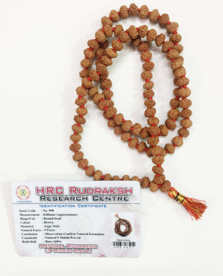 MORMUKUT 9 MUKHI RUDRAKSHA MALA 8mm Wood Necklace