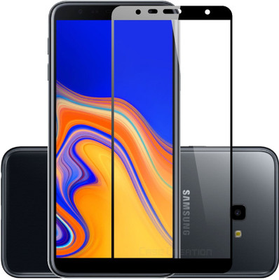 CASE CREATION Edge To Edge Tempered Glass for Samsung Galaxy J4 Plus 6.0-Inch(Pack of 1)