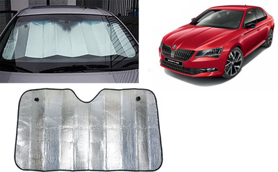 AUTO PEARL Dashboard, Rear Window Sun Shade For Skoda Superb(Silver)