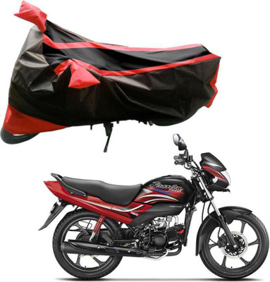 Auto Track Two Wheeler Cover for Hero(Passion Pro, Red, Black)
