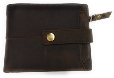 Smartlife Boys Casual Brown Genuine Leather Wallet(9 Card Slots)