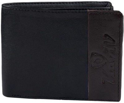 Keviv Men Casual Black Genuine Leather Wallet(5 Card Slots)