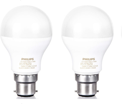 PHILIPS 9 W Standard B22 LED Bulb(White, Pack of 2)