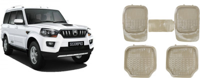 COMMANDER Silicone Standard Mat For  Mahindra New Scorpio(Beige)