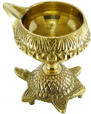 Shriram Traders Brass Kuber Diya/ Lamp By Shriram Traders Brass Table Diya(Height: 2.6 inch)