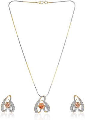 Bhagya Lakshmi Alloy Rose Gold, Silver Jewellery Set(Pack of 1)
