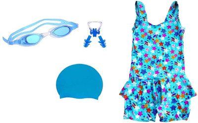 Baby & Sons Swimming Kit For Girls (6 Years to 8 years) - Combo Pack With Ring Swimming Kit