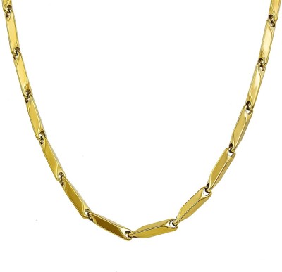 Divastri Elegant Statement Rice Italian Collection Gold-plated Plated Stainless Steel Chain