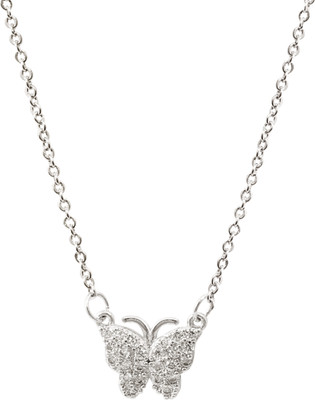 Dharam Enterprises Silver Cubic Zirconia Stainless Steel Pendant Set