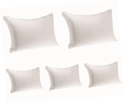Changers Polyester Fibre Abstract Sleeping Pillow Pack of 5(White)