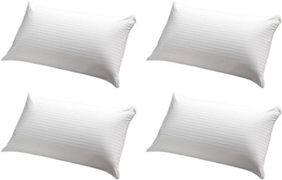 Changers Polyester Fibre Solid Sleeping Pillow Pack of 4(White)