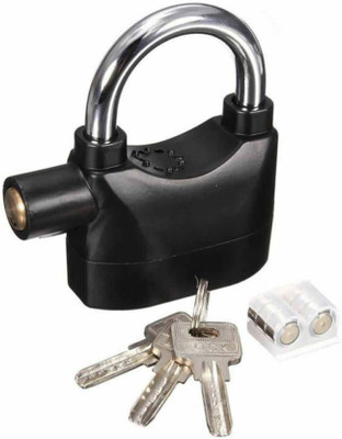 Zedex High Quality Alarm Lock Padlock Anti-Theft Security System Door Safety Lock(Black)