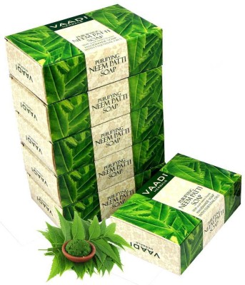 VAADI HERBALS Neem Patti Soap - Contains Pure Neem Leaves (Pack of 6)(6 x 75 g)