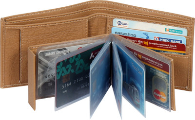 WILD EDGE Men Casual Beige Artificial Leather Wallet(9 Card Slots)