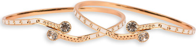 myGaonwala Copper Diamond Gold-plated Bangle(Pack of 2)