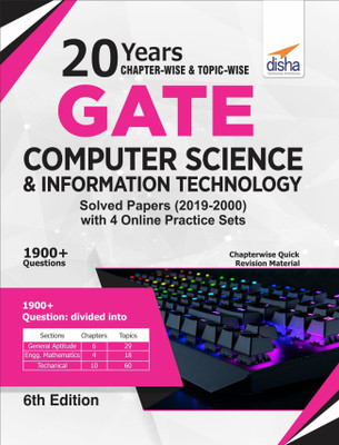 20 Years Chapter-Wise & Topic-Wise Gate Computer Science & Information Technology Solved Papers (2019 - 2000) with 4 Online Practice Sets(English, Paperback, unknown)