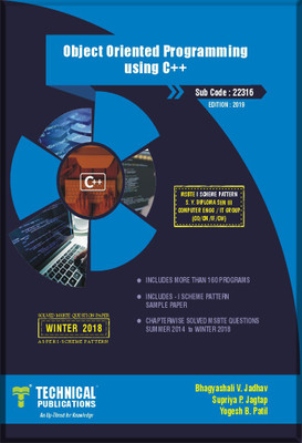 Object Oriented Programming using C++ for S.Y. MSBTE (I SCHEME) (III COMP/IT - 22316)(English, Paperback, Bhagyashali V. Jadhav , Supriya P. Jagtap, Yogesh B. Patil) Object Oriented Programming using C++ for S.Y. MSBTE (I SCHEME) (III COMP/IT - 22316)(English, Paperback, Bhagyashali V. Jadhav , Supriya P. Jagtap, Yogesh B. Patil)