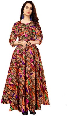 SILVER ORGANISATION Anarkali Gown(Multicolor)