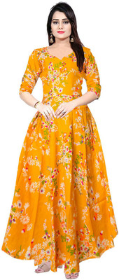SILVER ORGANISATION Flared/A-line Gown(Multicolor)
