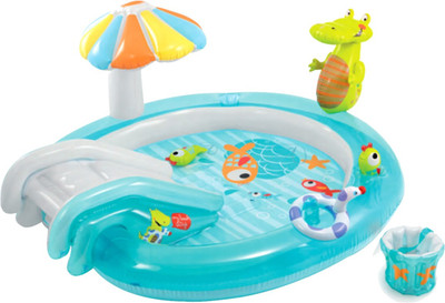 VW Inflatable Gator Play Center Inflatable Swimming Pool(Multicolor)