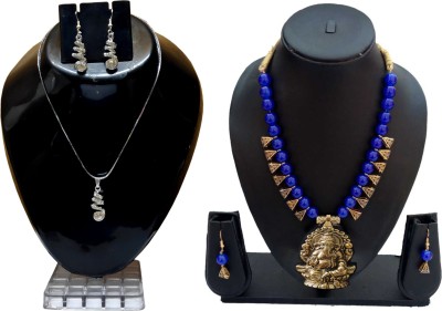 MGP FASHION Metal Gold-plated Blue, White, Copper Jewellery Set(Pack of 1)