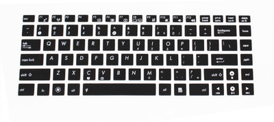 Saco Chiclet for Asus A45V Series Laptop Keyboard Skin Black, Transparent