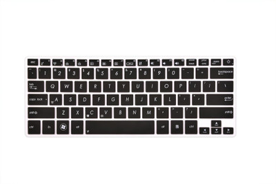 Saco Chiclet Keyboard Skin for Asus Vivobook S300CA - Black with Clear Laptop Keyboard Skin(Black)