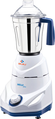 

Bajaj Helix Ultra 750 W Mixer Grinder(White, Blue, 3 Jars), Blue;white