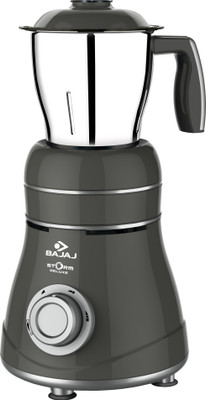 Bajaj Stormix 750 W Mixer Grinder(Black, Silver, 3 Jars)