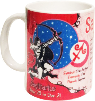 Northland Exclusive Sagittarius Zodiac Sign Round Ceramic Coffee Mug(350 ml)