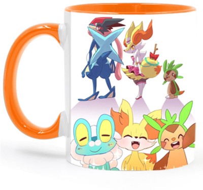 ARTBUG Pokemon Cartoon -2106-Orange Ceramic Coffee Mug(350 ml)