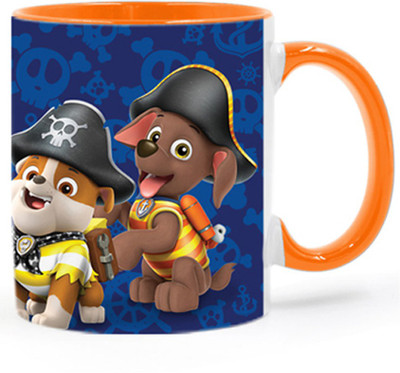 ARTBUG Paw Patrol Cartoon -2269-Orange Ceramic Coffee Mug(350 ml)